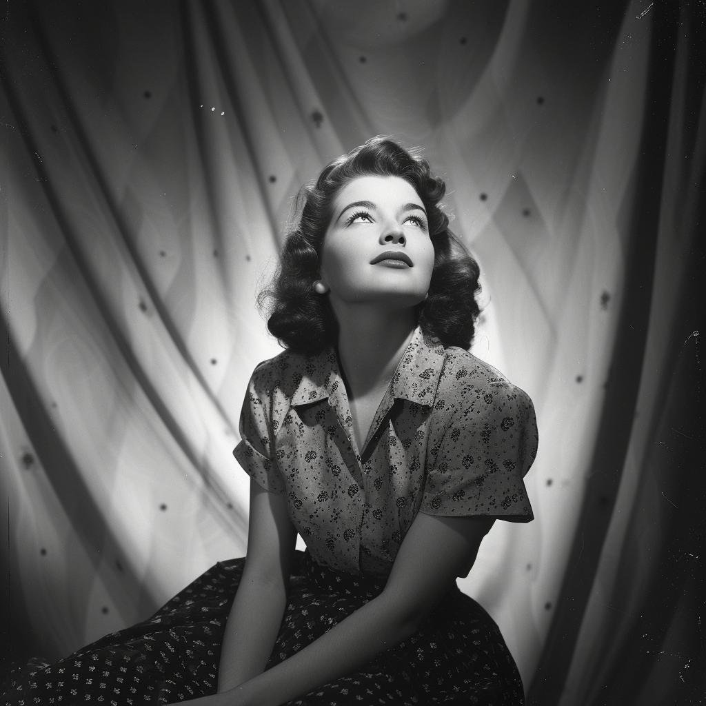 1950s Black and White Studio Portrait