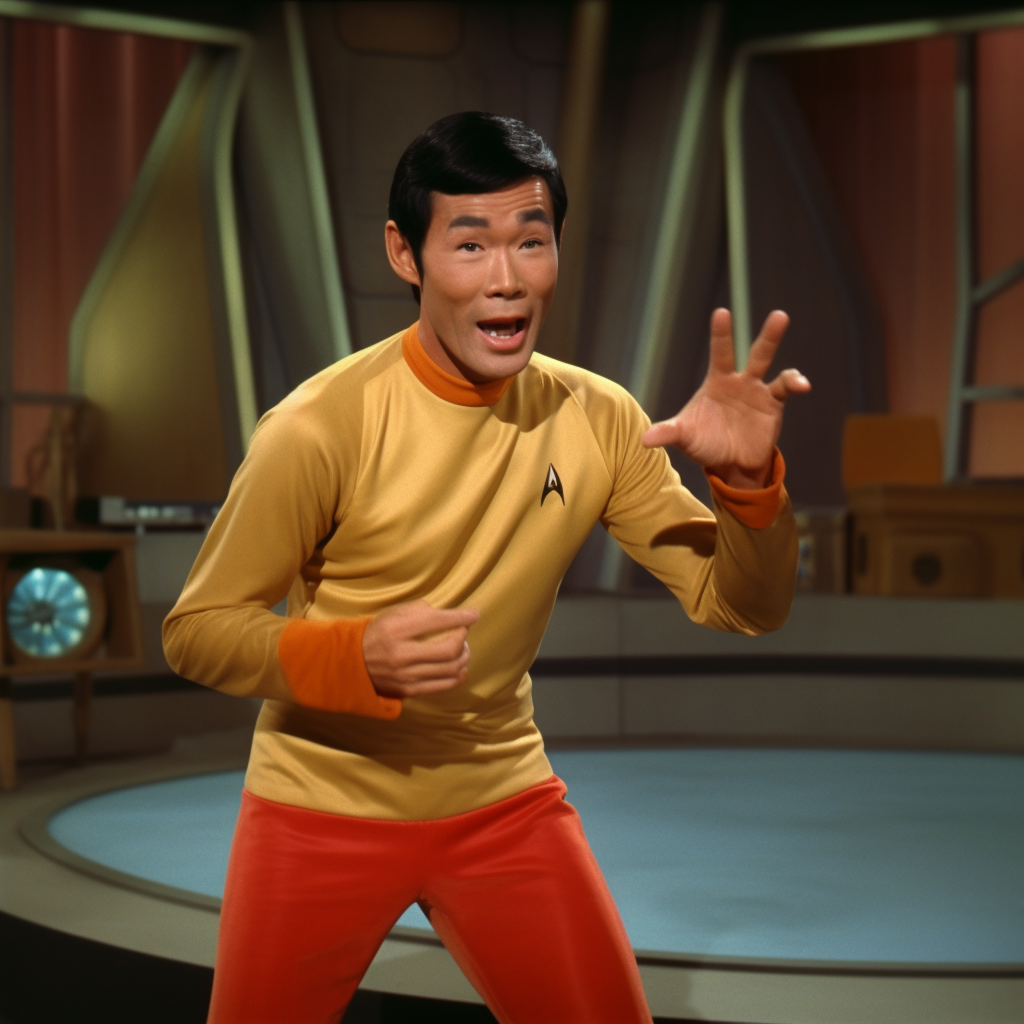 Silly 1960s  Star Trek  Sulu comedy routine