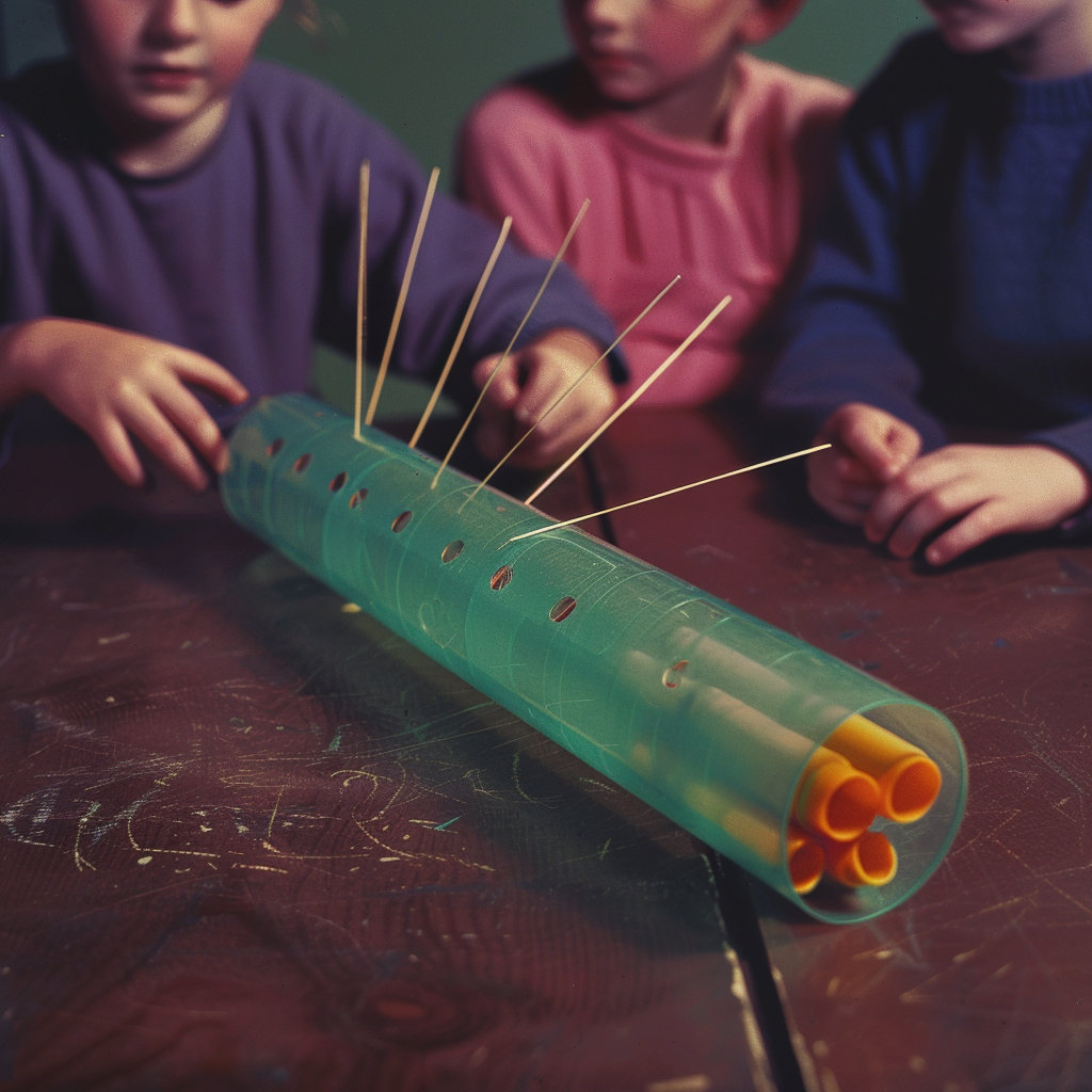 1960s kids game tube sticks