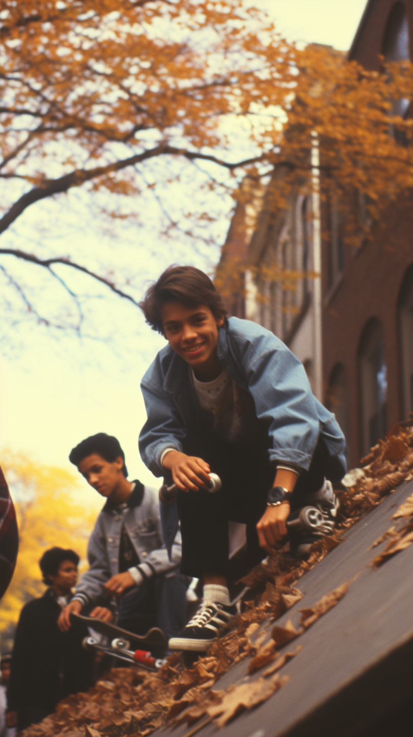 Skaters in 1980s NYC