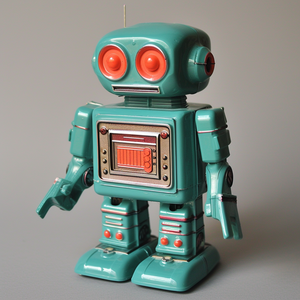 Vintage 1980s Toy Robot Photo