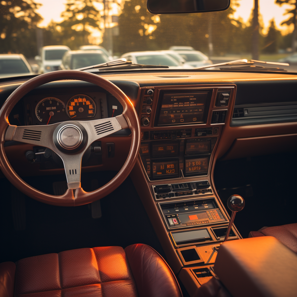 Dashboard of a 1990s Style Car