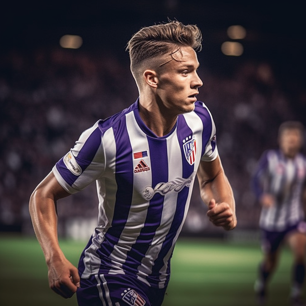 20-year-old Dutch football player in Fiorentina jersey.