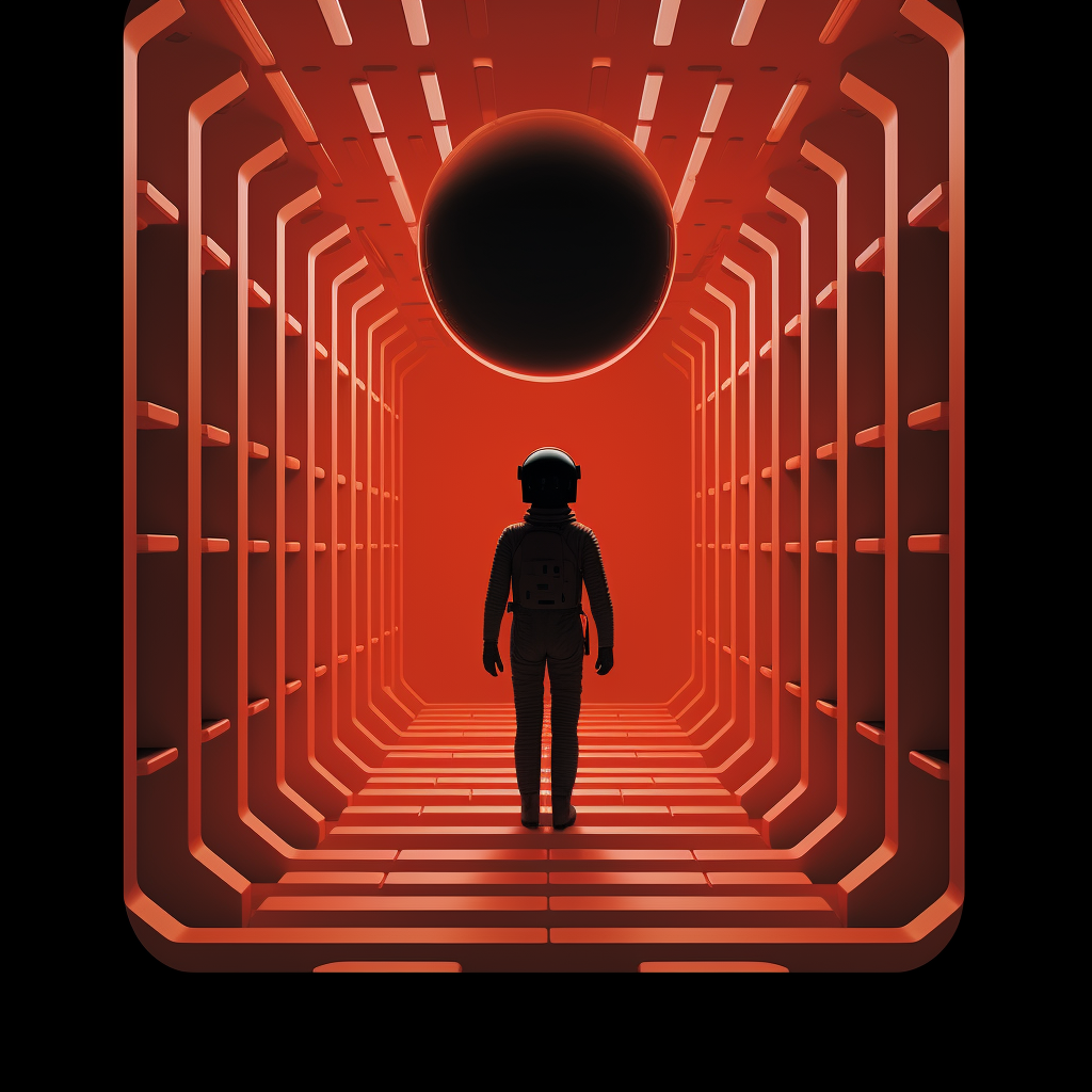 Minimalist image of HAL from 2001: A Space Odyssey