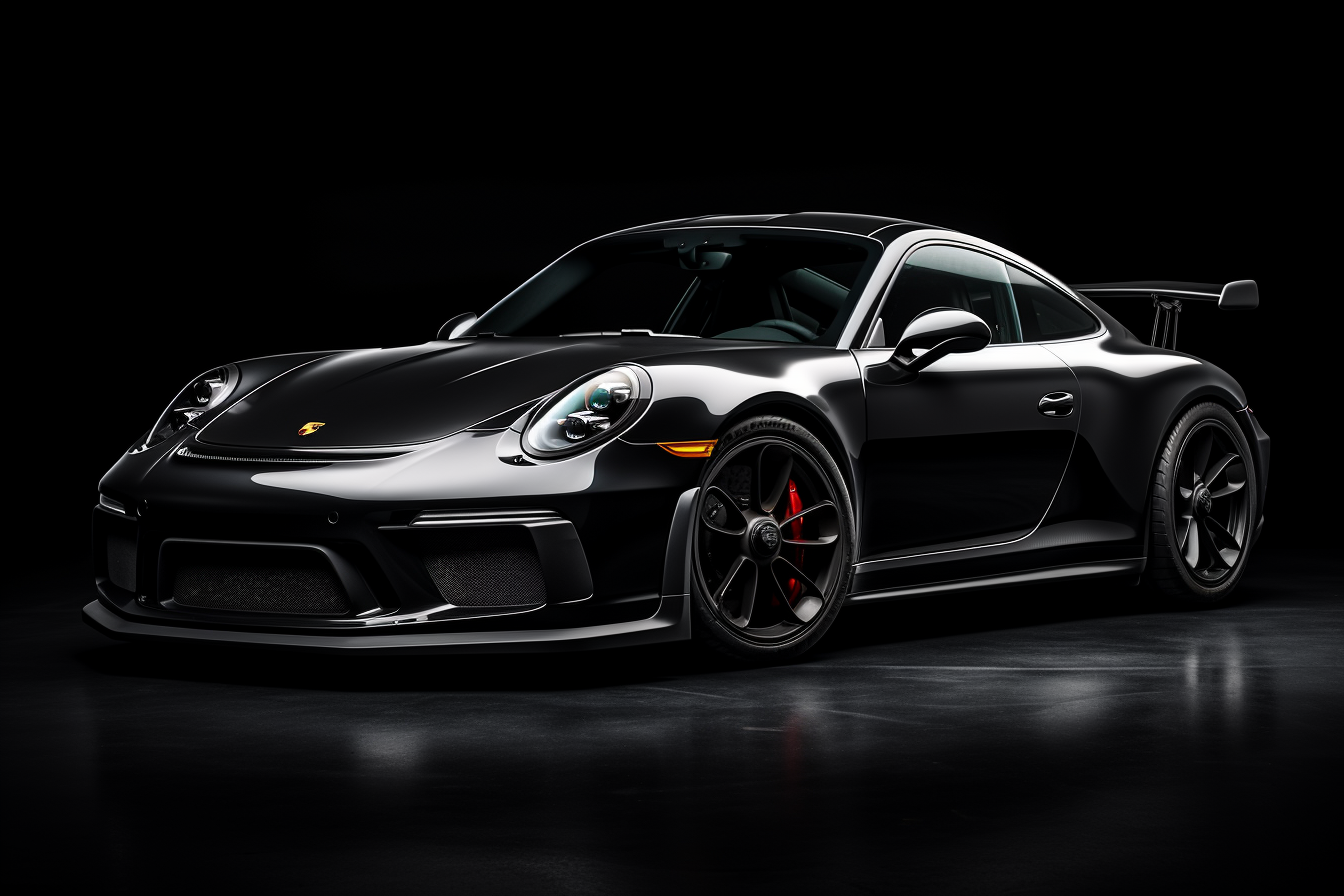 2023 Porsche GT3 on black background