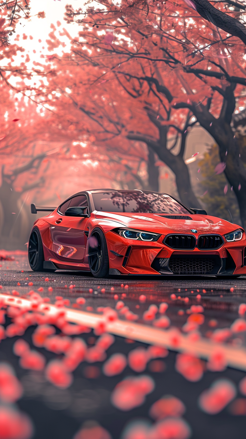 2024 BMW M1 Custom Red Widebody on Sakura Road