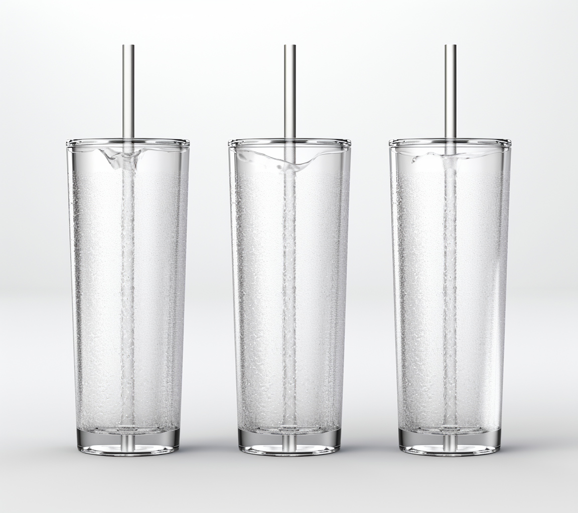 High-resolution tumbler mockup with straw