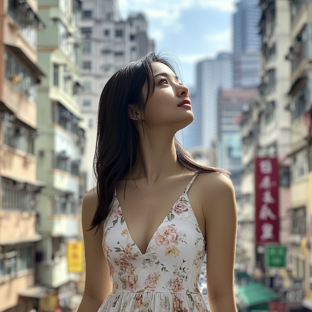 25-year-old Chinese woman in Hong Kong street photo