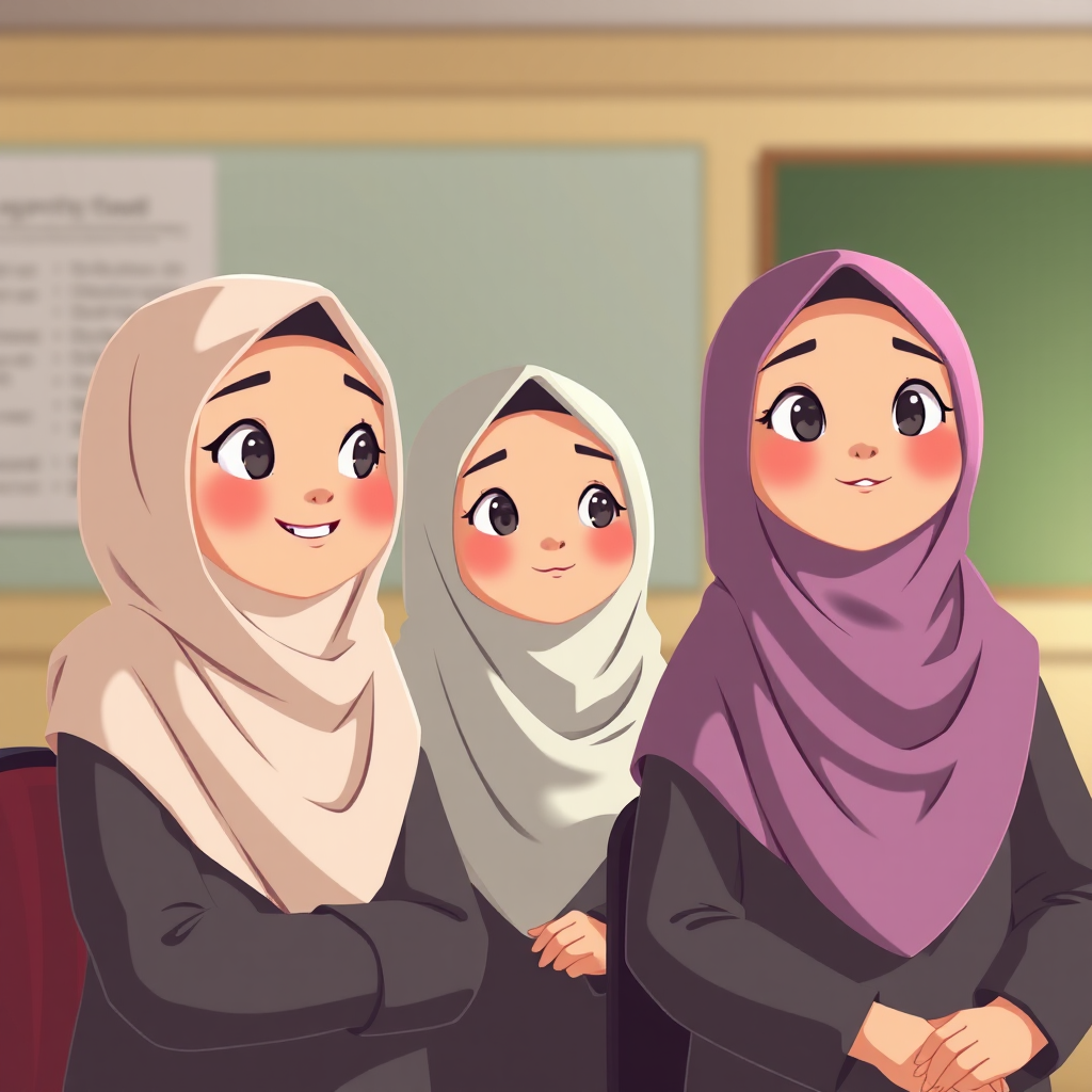 27 Students Wear Hijab in School Animation