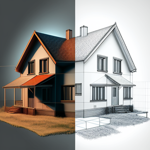 Beautiful 2D House 3D Render Artwork