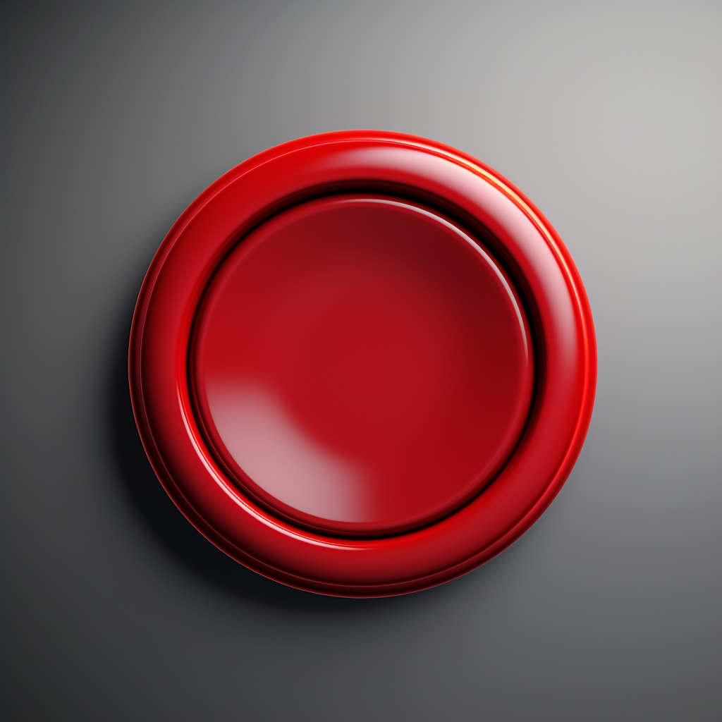 Red button on white background