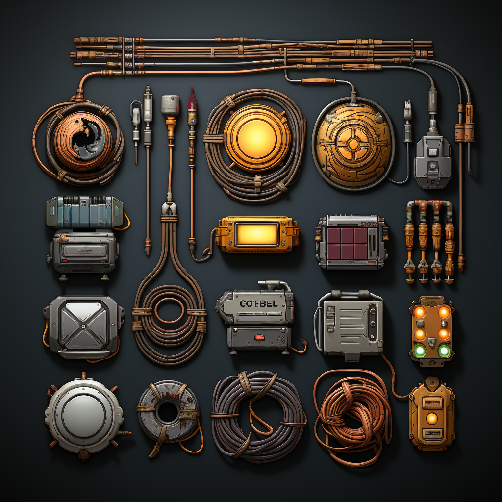 Stylized 2D Cables Design Assets