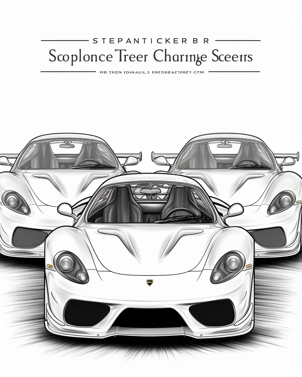 Pencil Art Sport Cars Cover