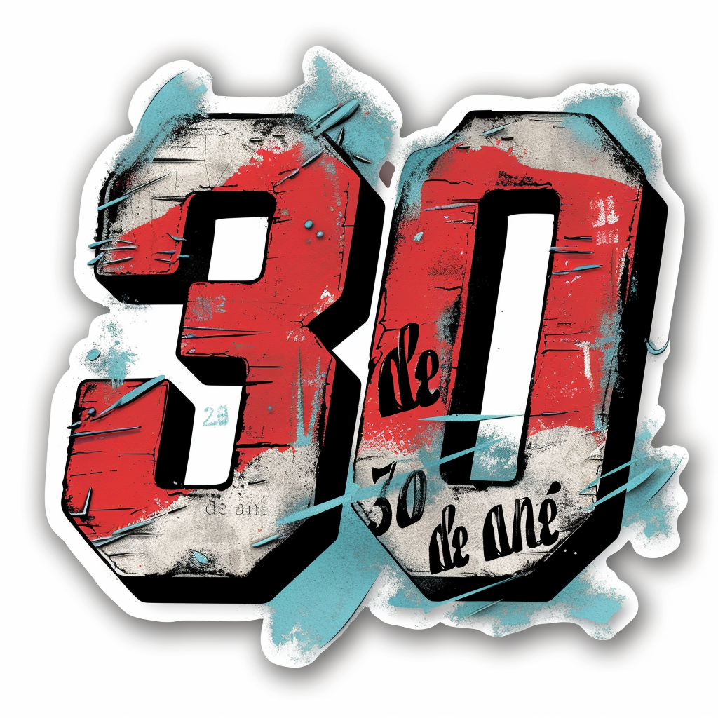 30 de ani sticker