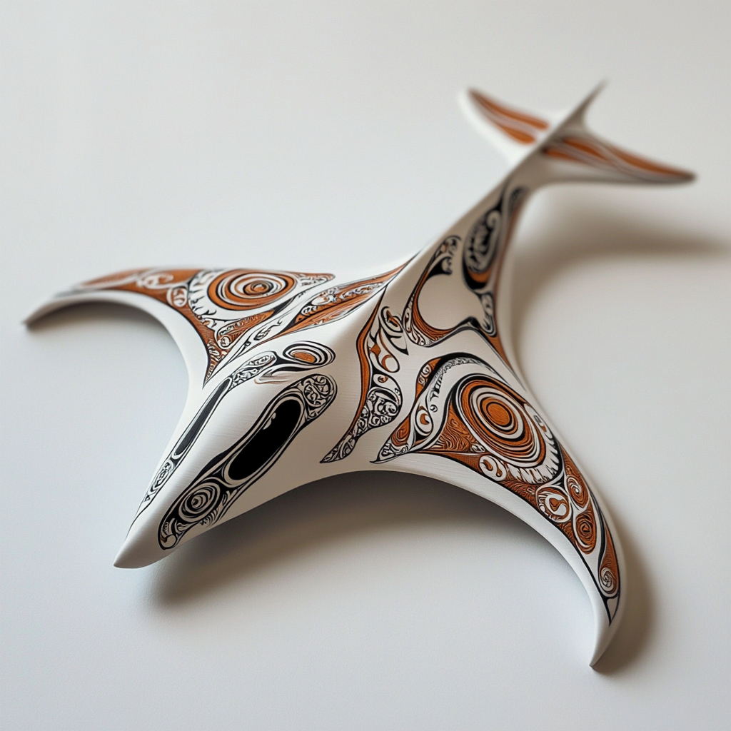 3D Printed Maori-Inspired Mantaray Aeronautic Aircraft Model