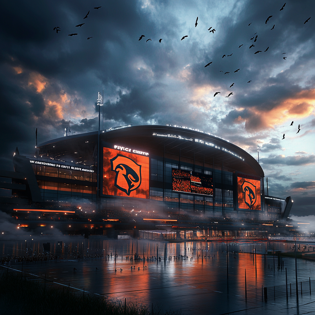 3D hyperrealistic image of Cincinnati Bengals Paycor Stadium