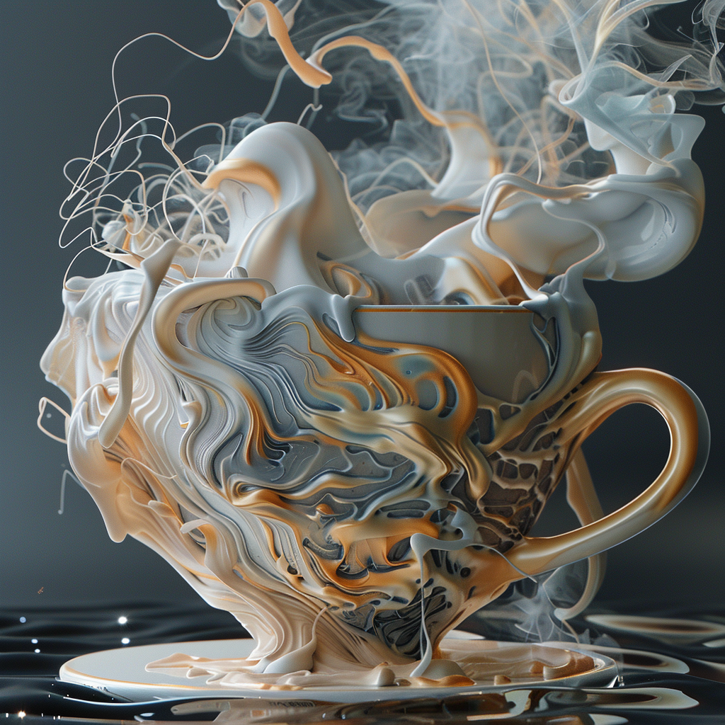 3D Coffee Cup Painting