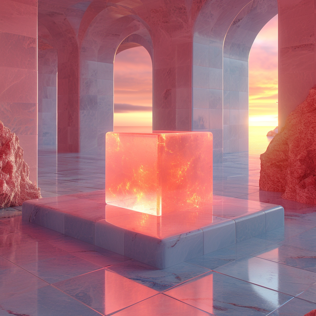 Colorful 3D Cube in Environment