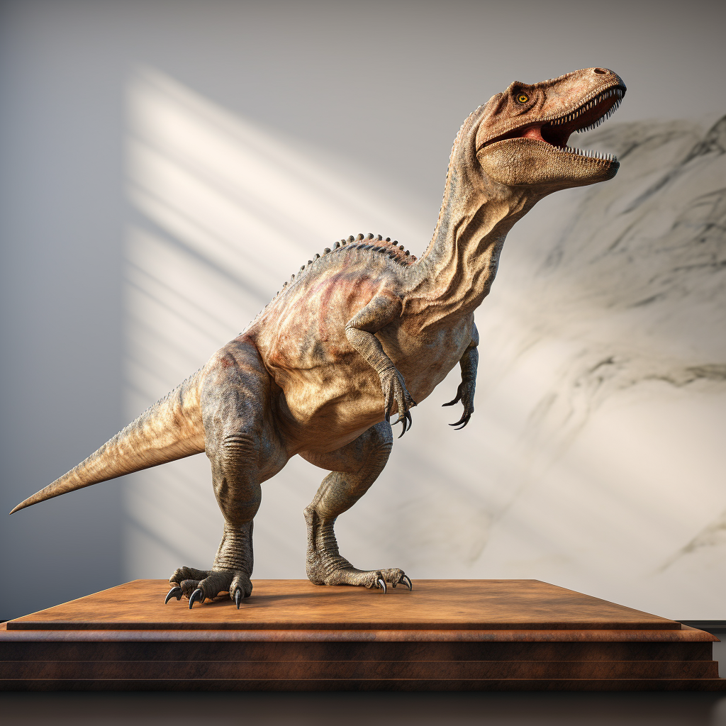 3D Dinosaur Mascot on Plinth