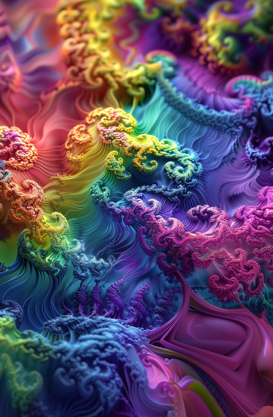 Colorful Psychedelic Fractal Art Picture