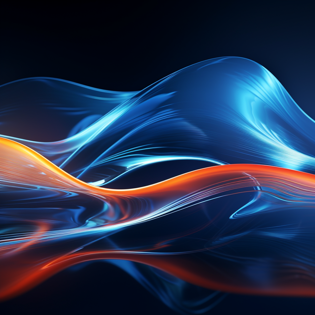 Abstract 3D glass waves background