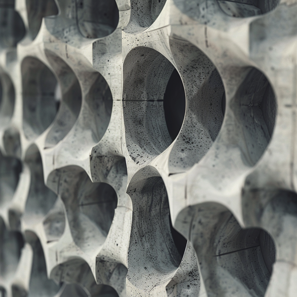 3D Printed Concrete Block Facade Nature