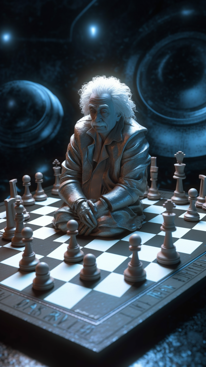 Einstein playing cosmic chess in 4D