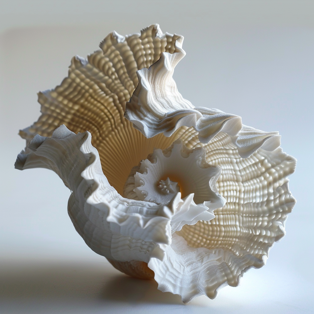 3D sea shell sculpture decor