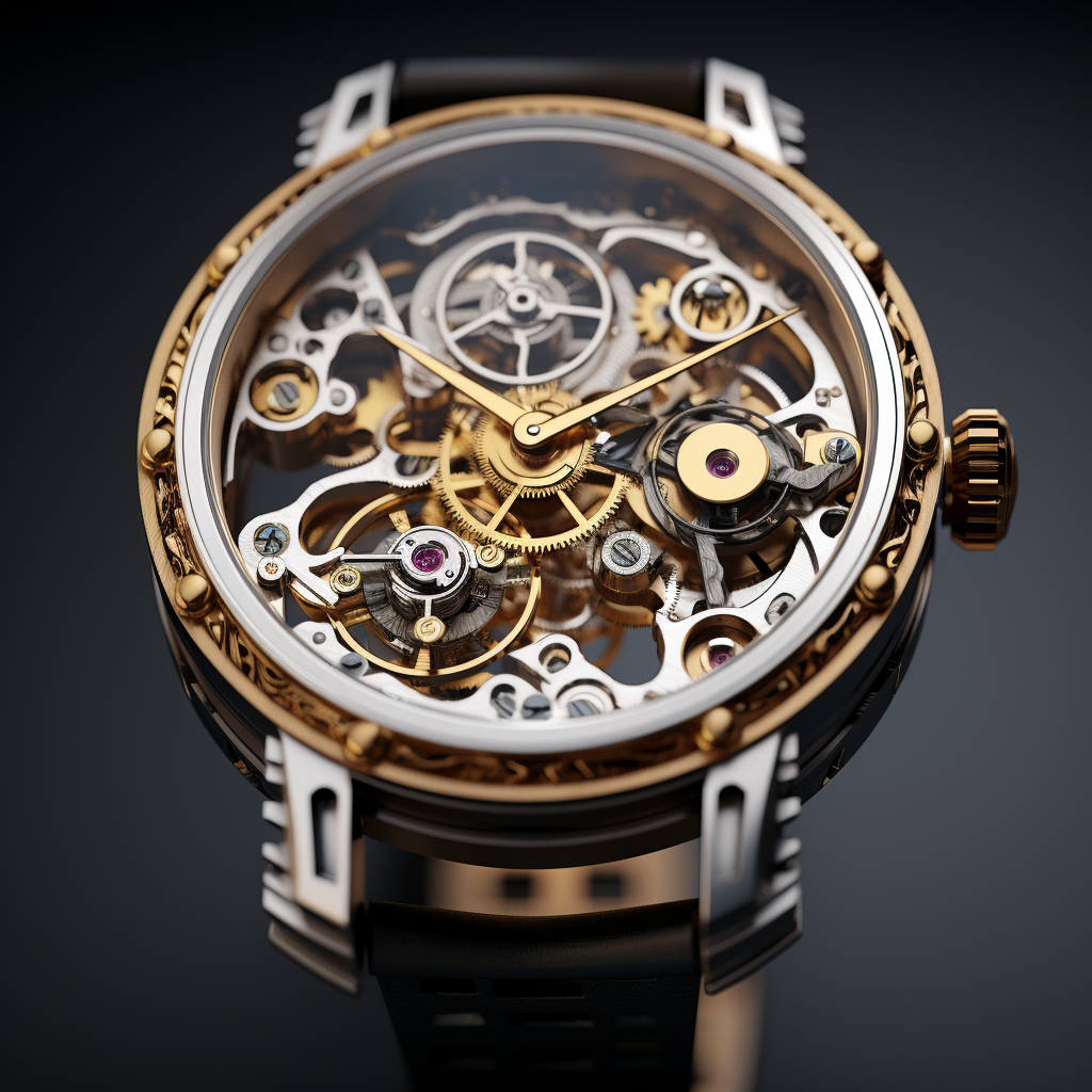 Realistic 3D Watch Mechanism Picture