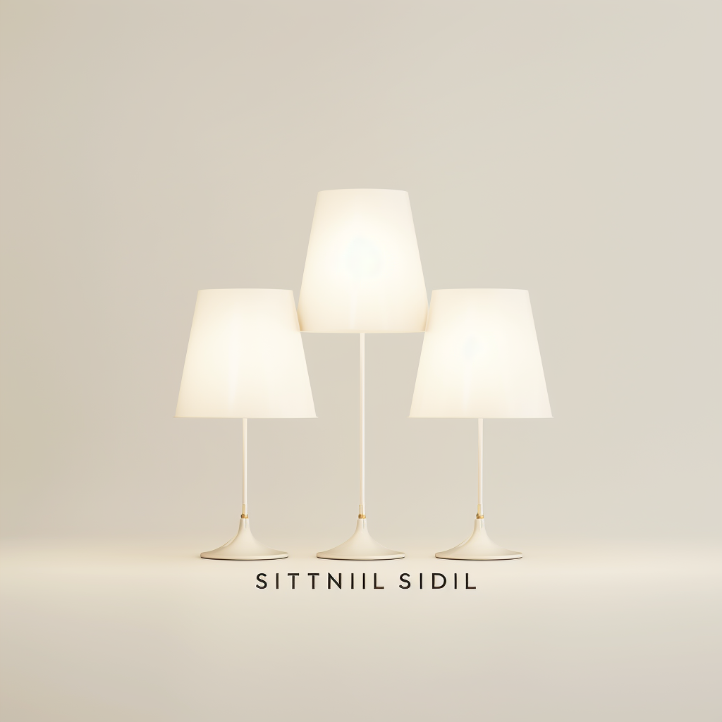 Symmetric cream-white modern lamps