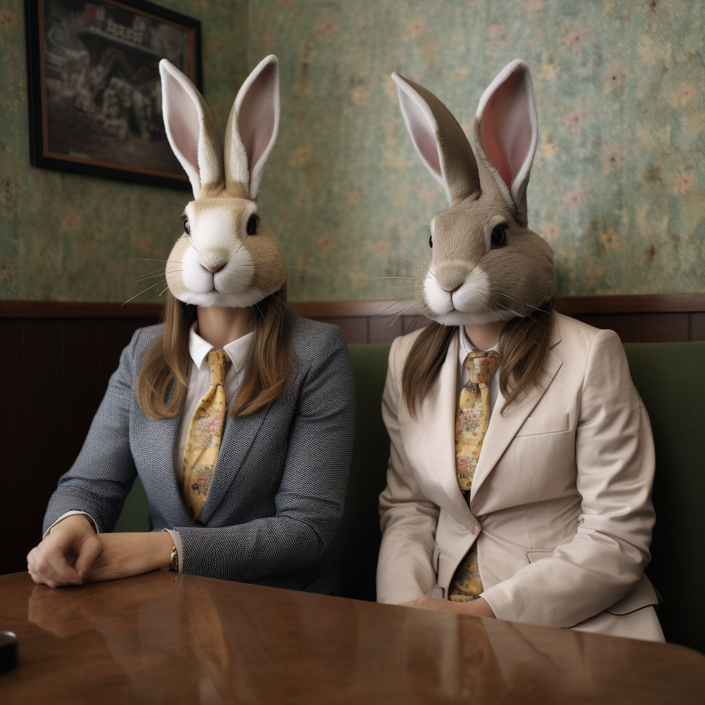 40-year-old females dressed as bunnies