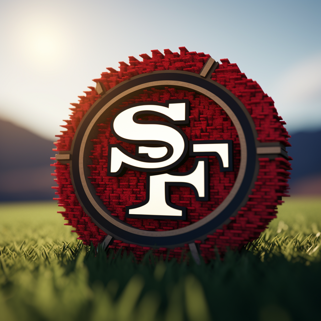 49ers Logo in Minecraft Style