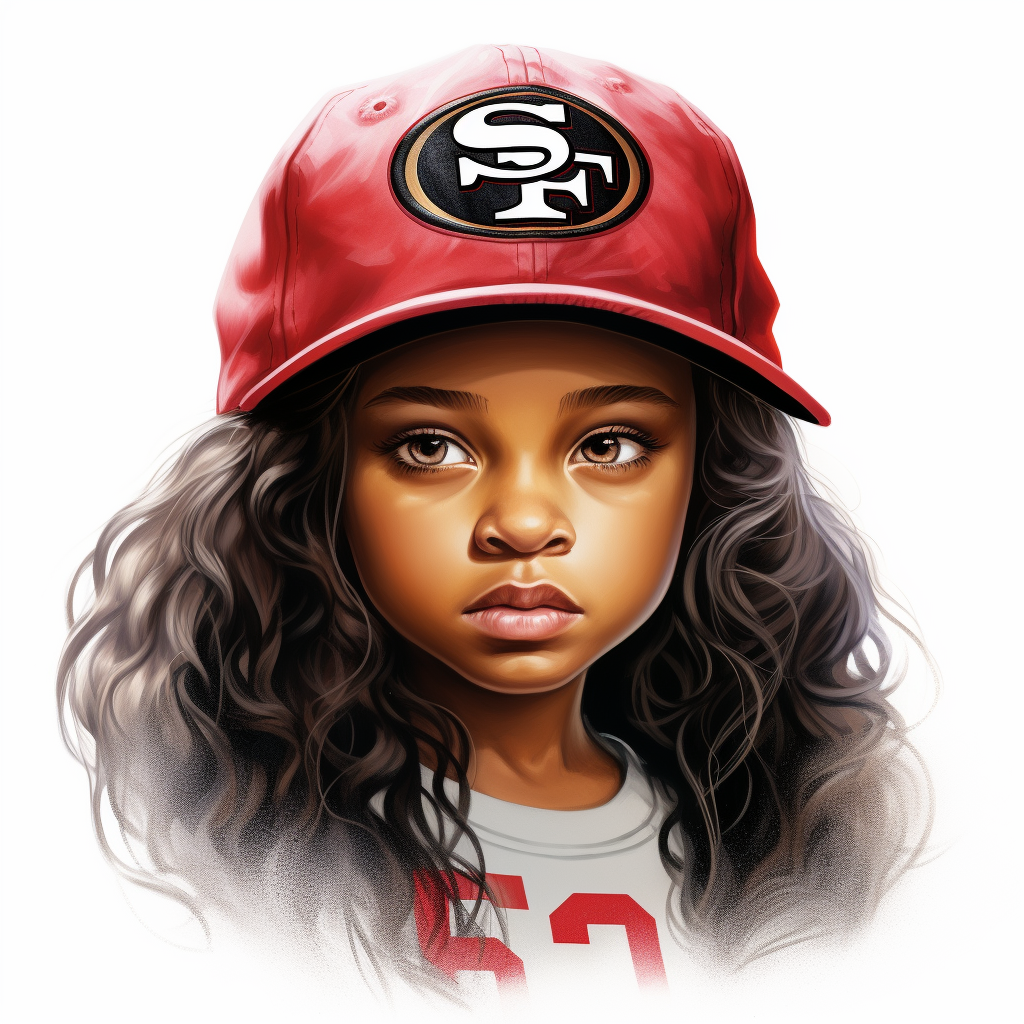 49ers logo on young girl