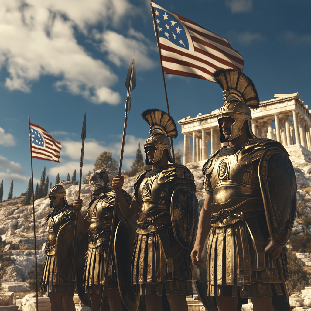 4k Images of Greek Soldiers Protecting Acropolis & Europe