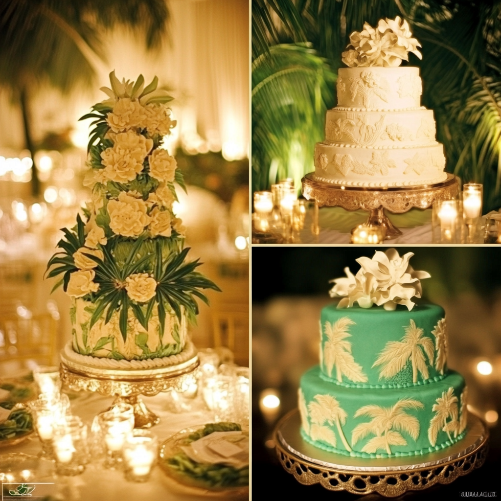 70s Miami Palm Royale party mood board: Classy, elegant, green & white, old world feel.