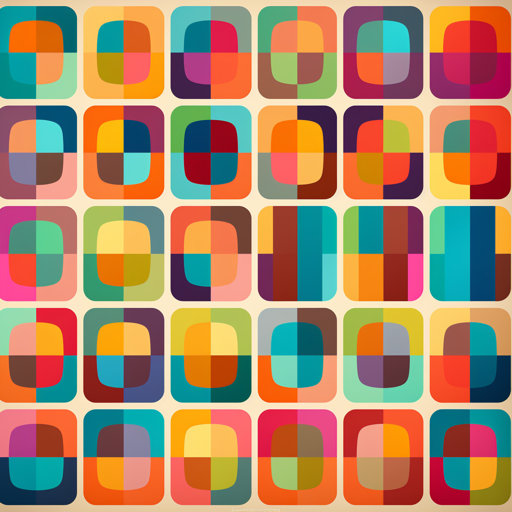 Colorful abstract retro patterns