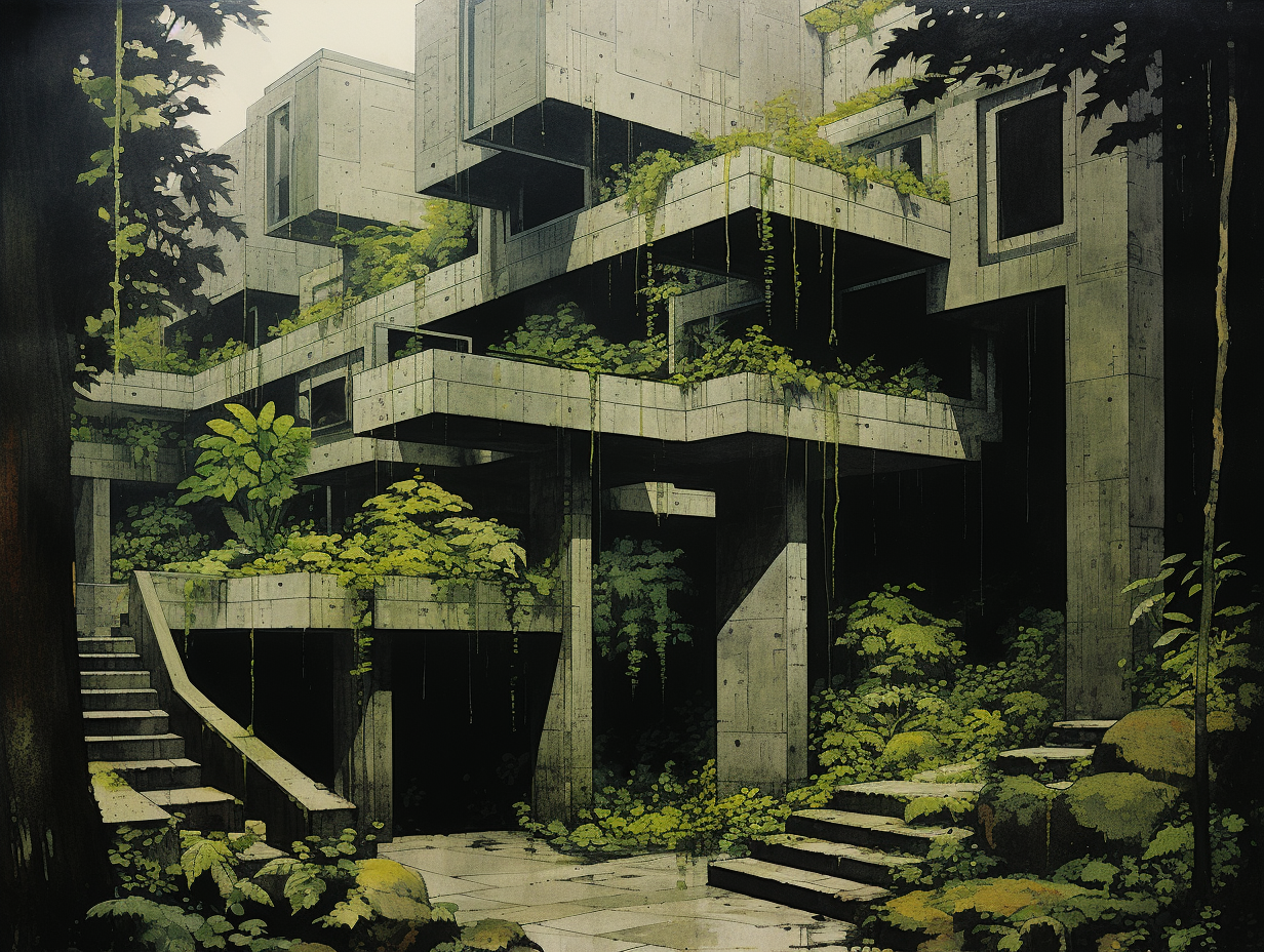 70s Rainforest Soviet Architecture