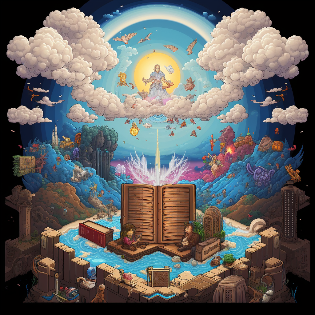 Pixel art gods book kingdom heaven