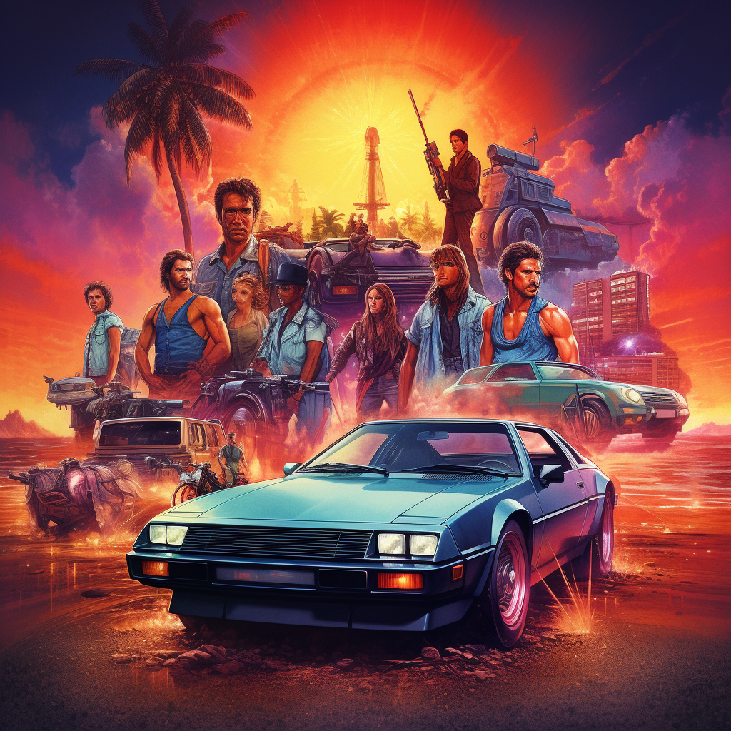 Classic 80s car movie cover