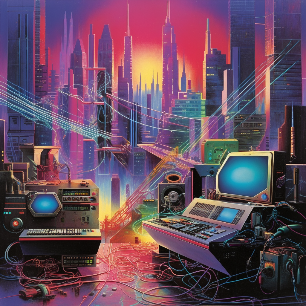 80s Electronic Music Album Cover