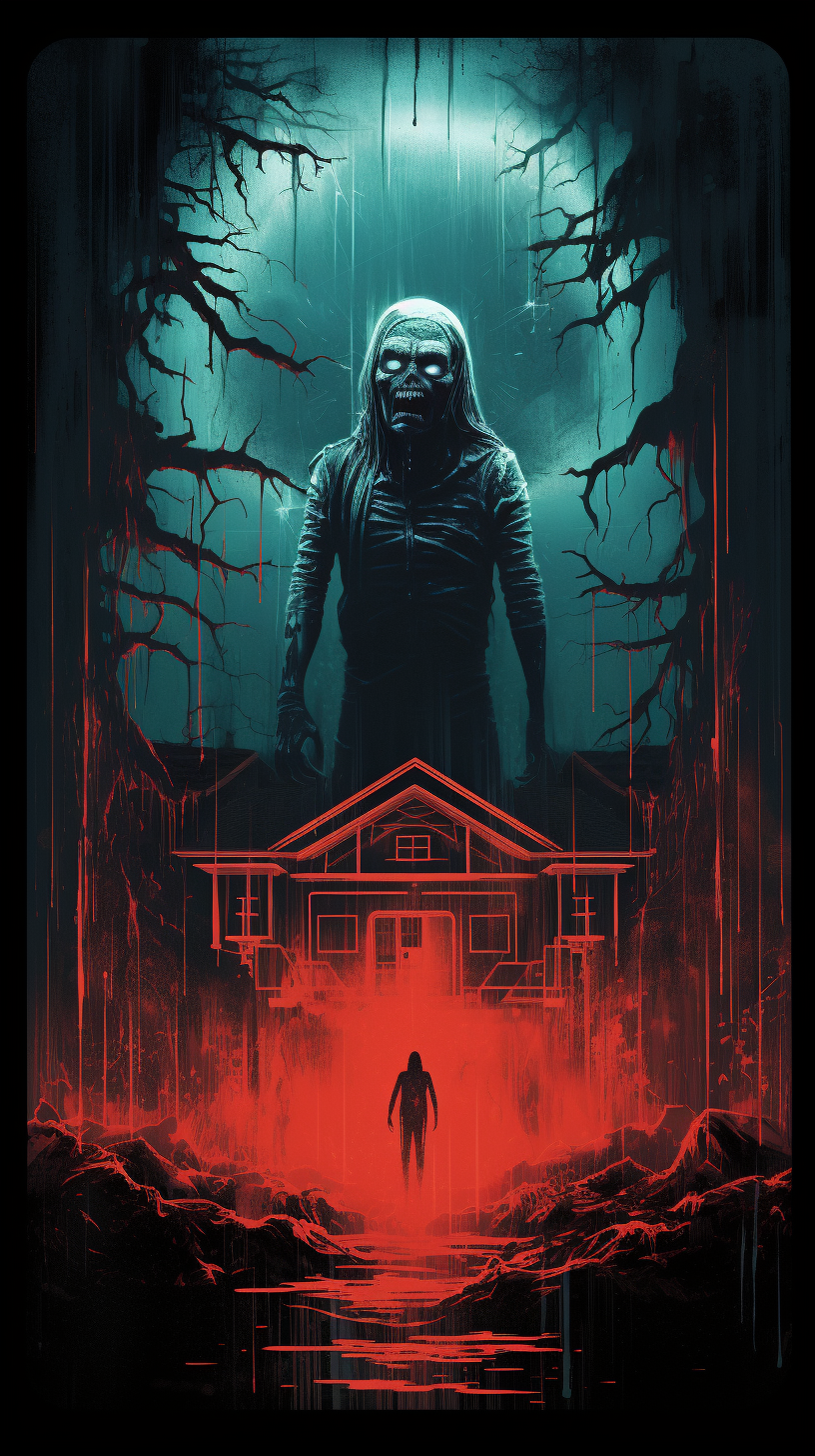 Retro horror movie poster design