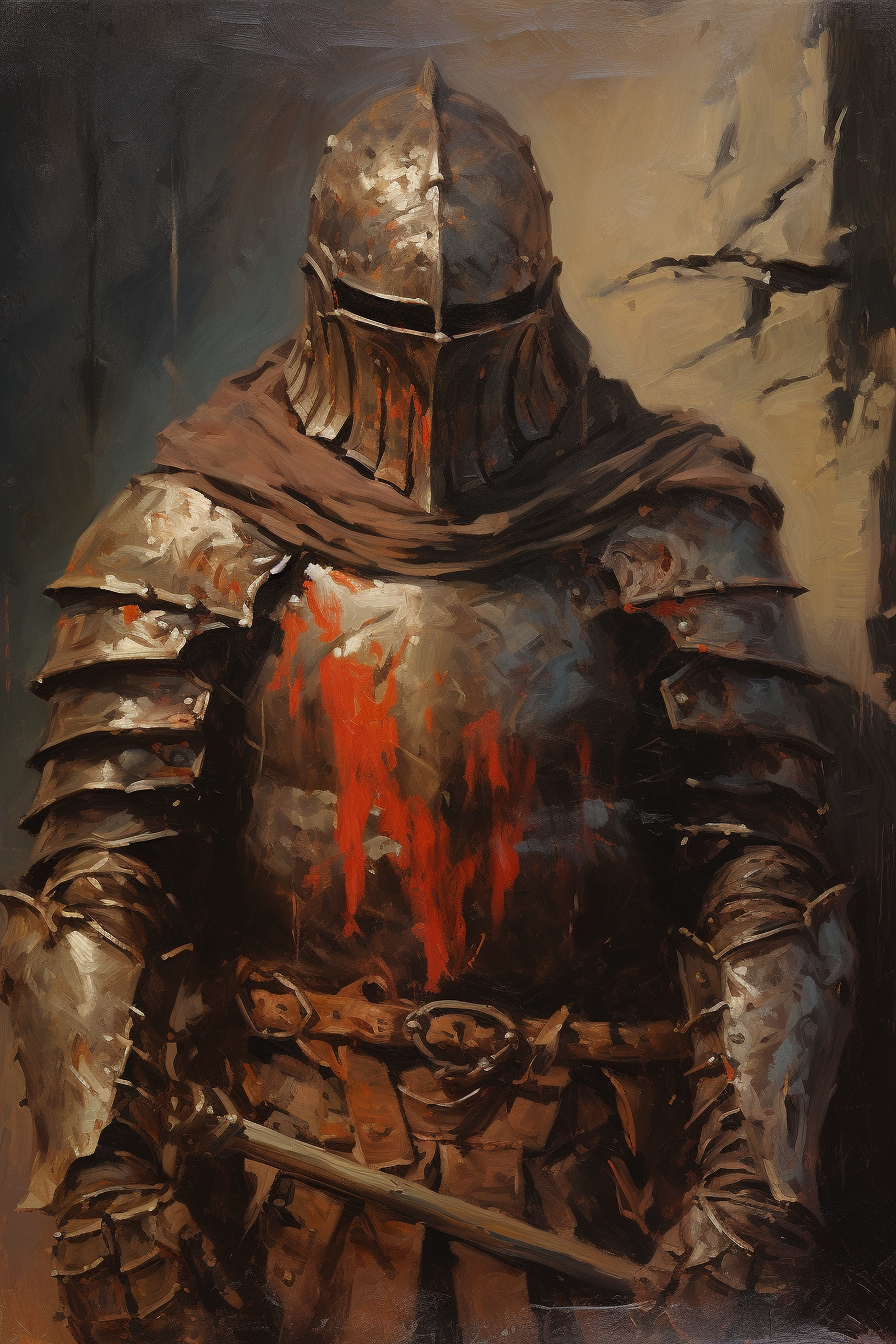 Knight from 80s Oil Painting