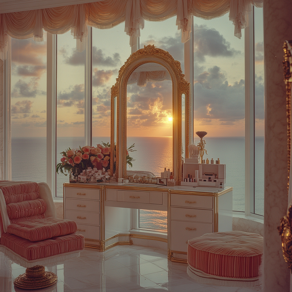 Miami villa sunset vanity set