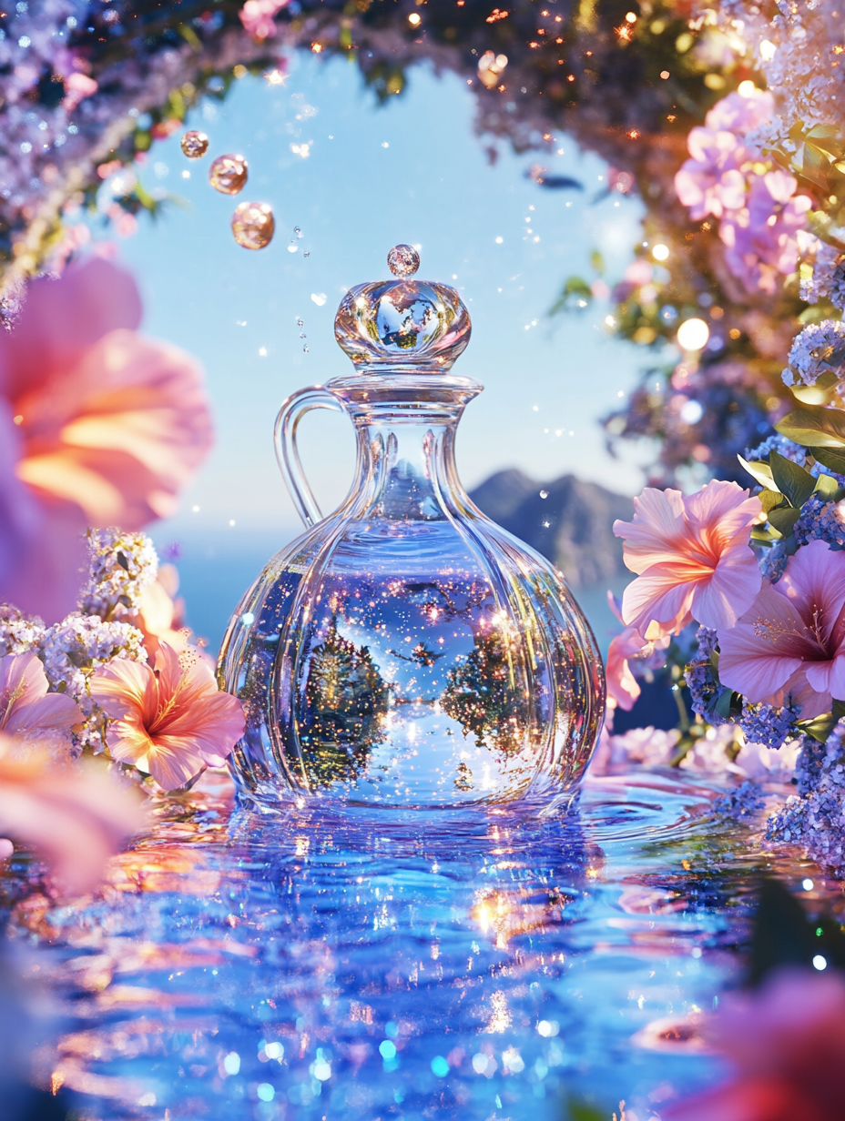 8K fairy tale secret garden Capri sparkling soda maker.