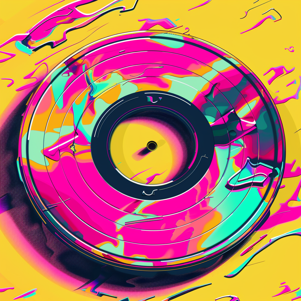 90s party music cover design