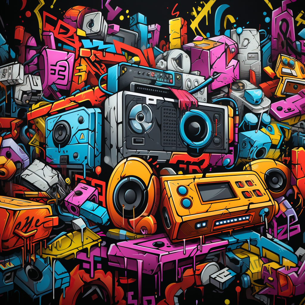 90s internet hiphop graffiti background