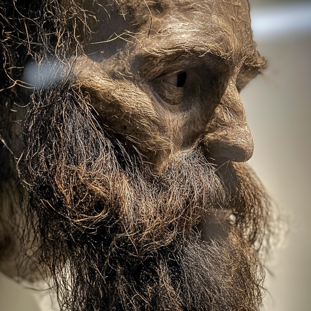 A 1950's Paper Mâché Object with Detailed Beard