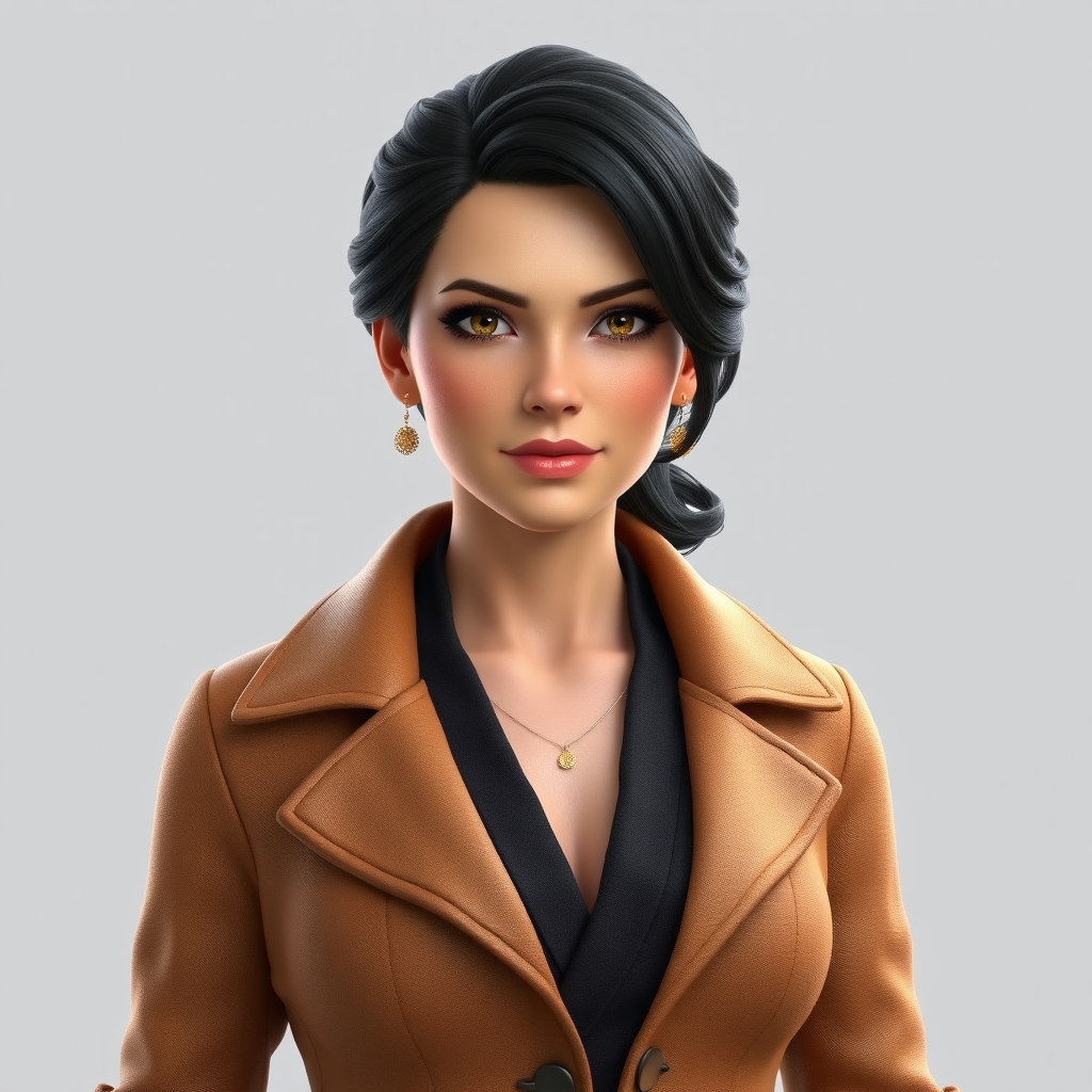 A 3D character of Catherine Zeta Jones.