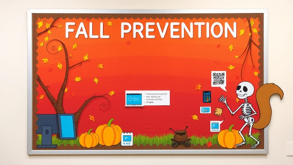 A Autumn Bulletin Board for Fall Prevention Tips