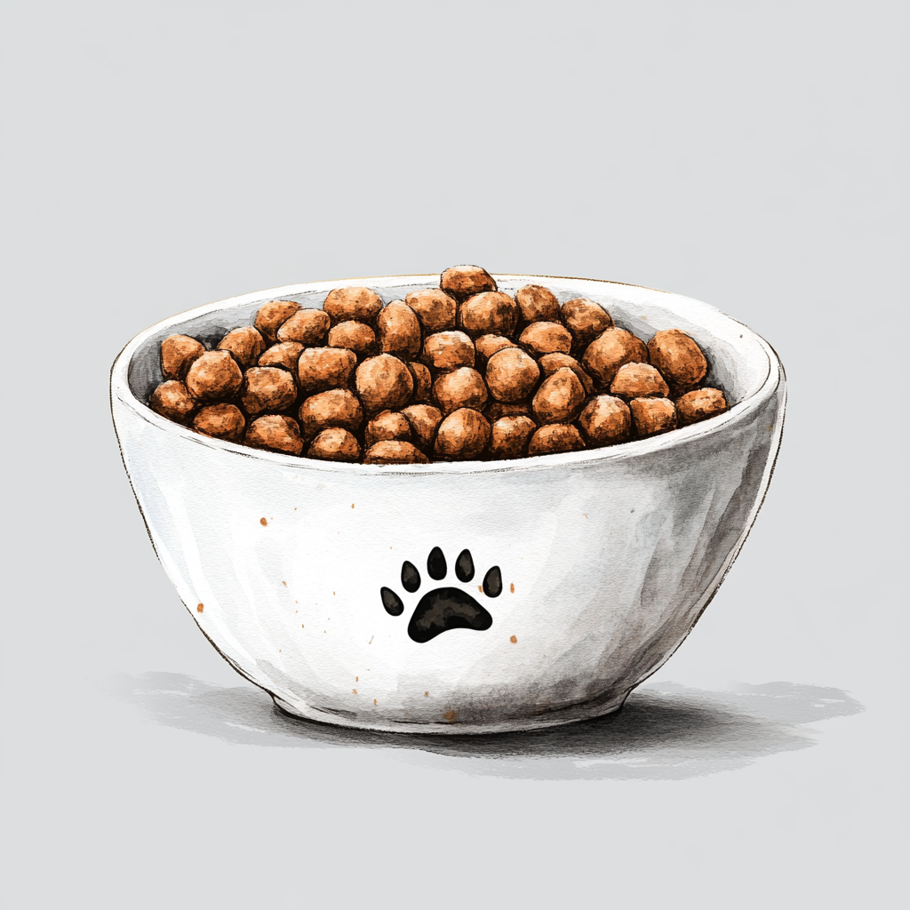 A Beautiful Cat Bowl with Quality Food